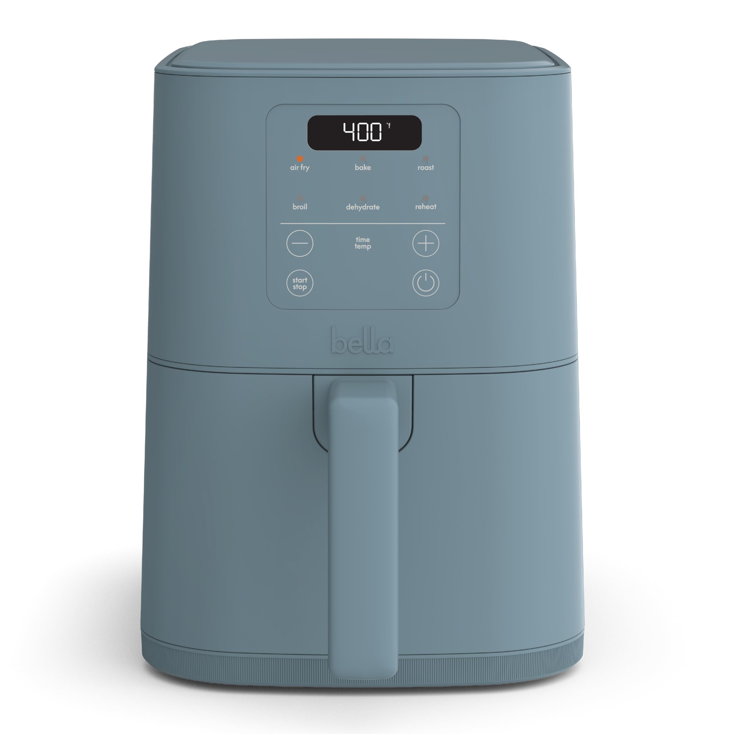 bella 6 Qt Slim Air Fryer, Fits-anywhere™ Kitchenware, EverGood™ Ceramic Nonstick Coating, Adjustable Temperature, 6 Preset Cooking Options, 60 Min Auto Shutoff w Audible Tone, 5lb Capacity, Oatmilk